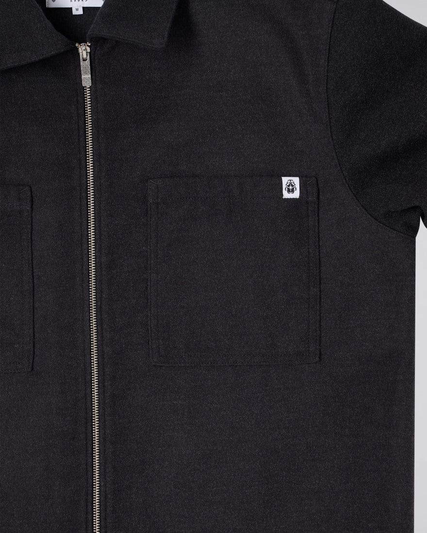 Snug Overshirt LS - Dark Grey Marl