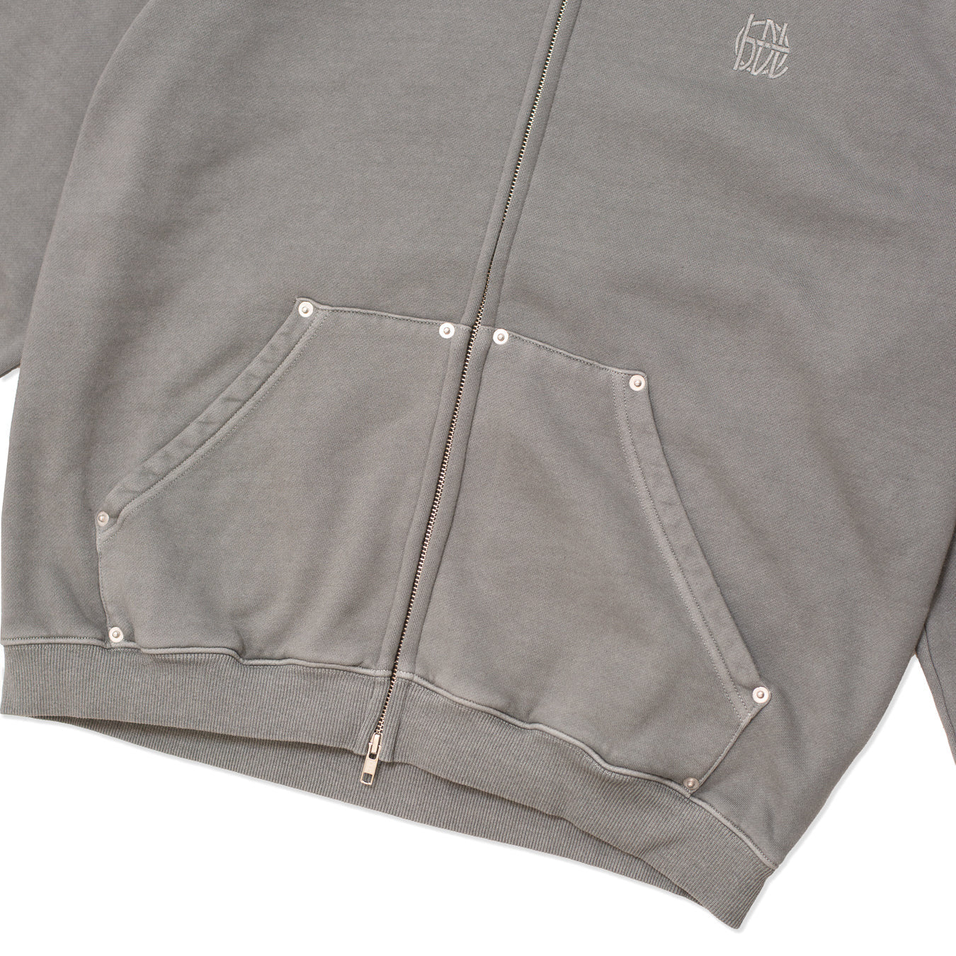 Monogram Zip Hood