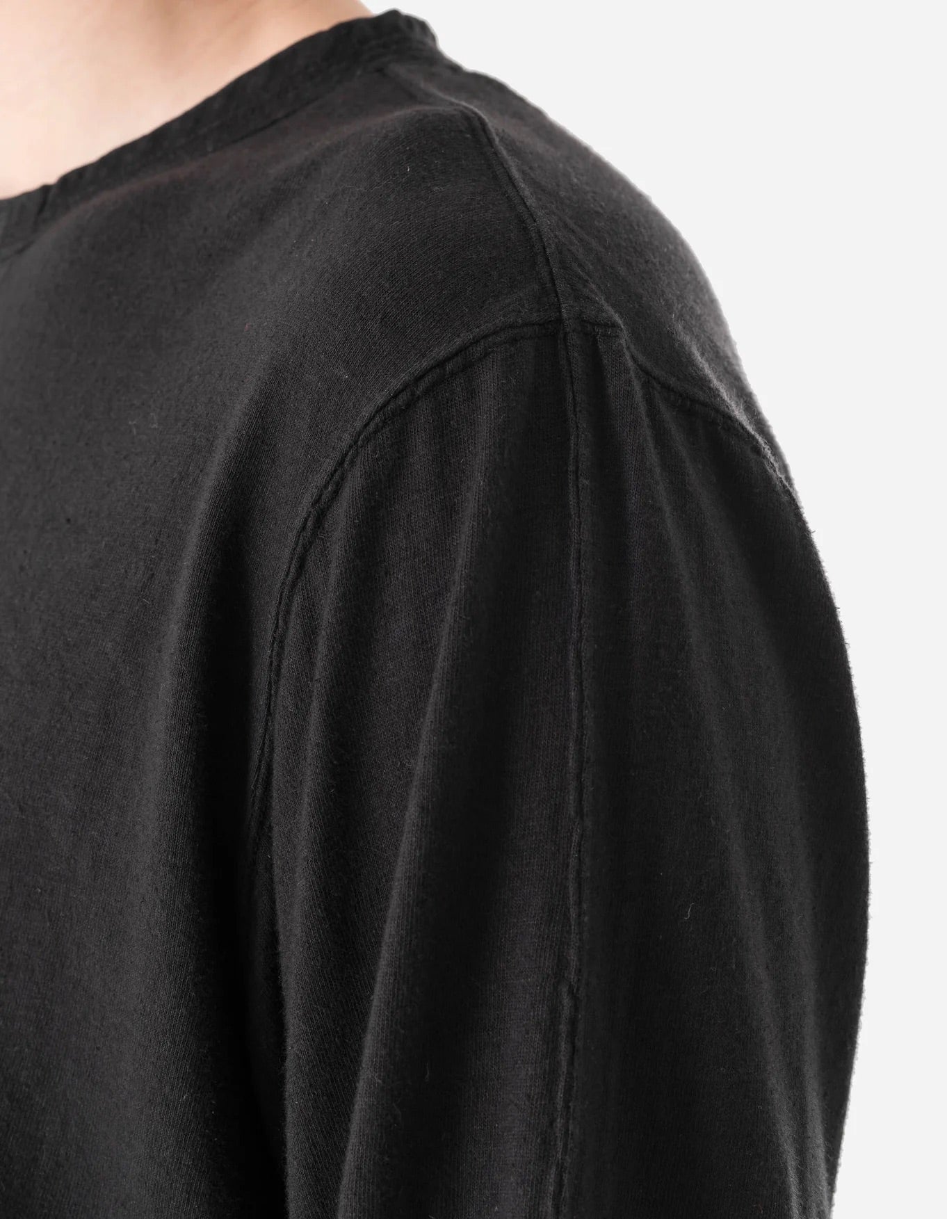 7208 Cotton Hemp Henley LS T-Shirt - Black