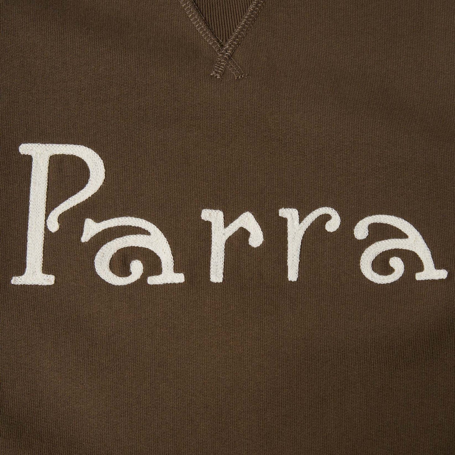 Weird Trad Logo Crewneck Sweatshirt - Brown