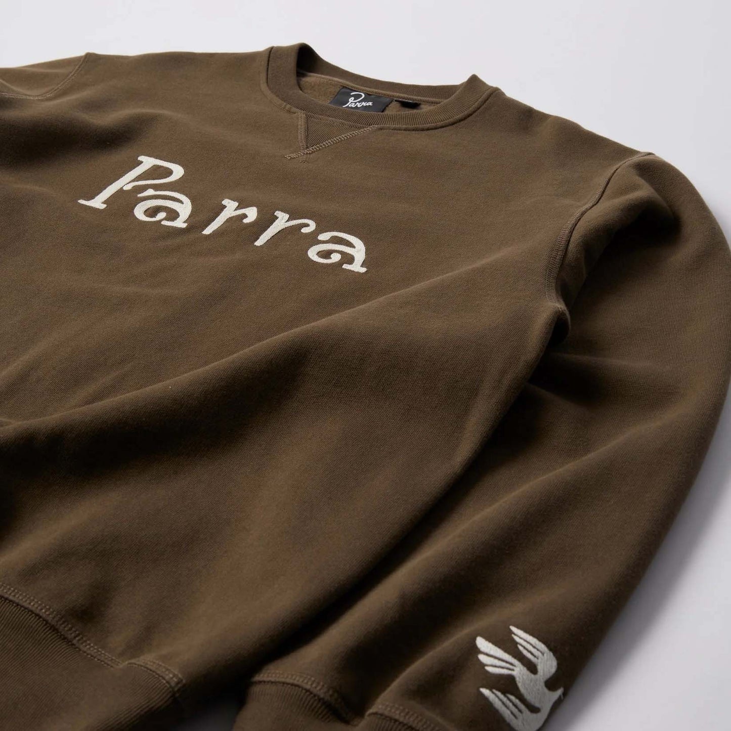 Weird Trad Logo Crewneck Sweatshirt - Brown
