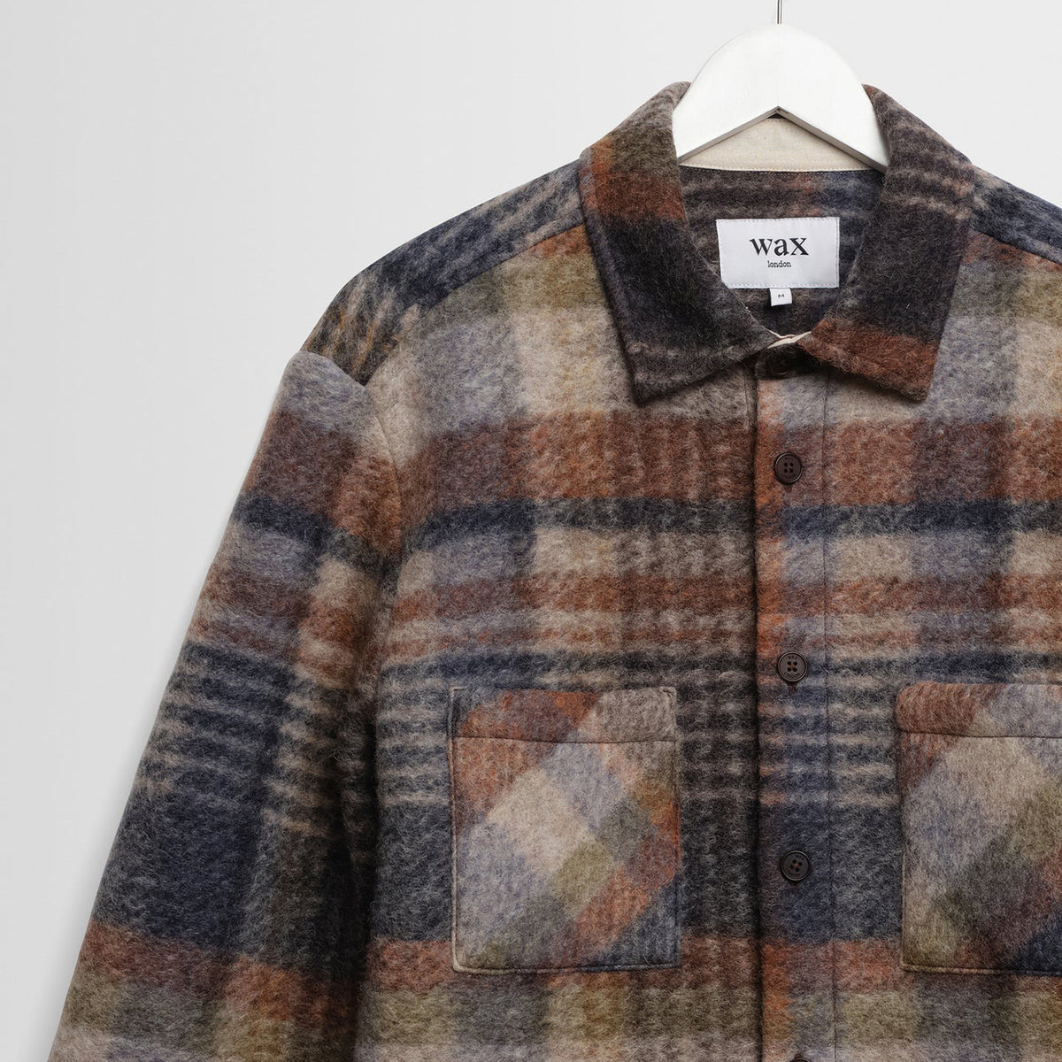 Whiting Overshirt Wool Blend Check - Oatmeal / Multi