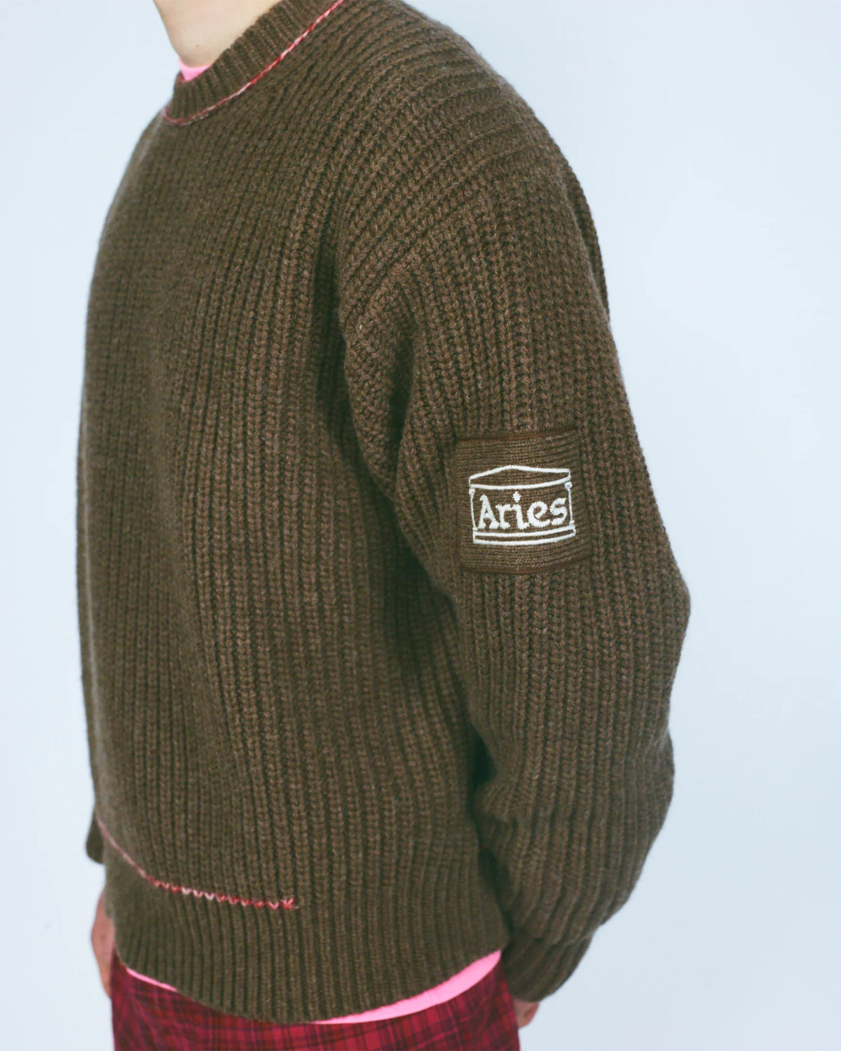 Chunky Knit Classic Jumper - Brown