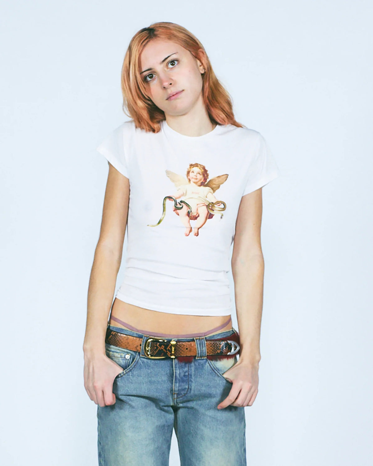 Lil Cherub Cap Sleeve Tee - Off White