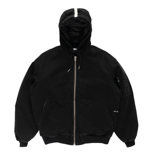 Hooded Flight Jacket - Black