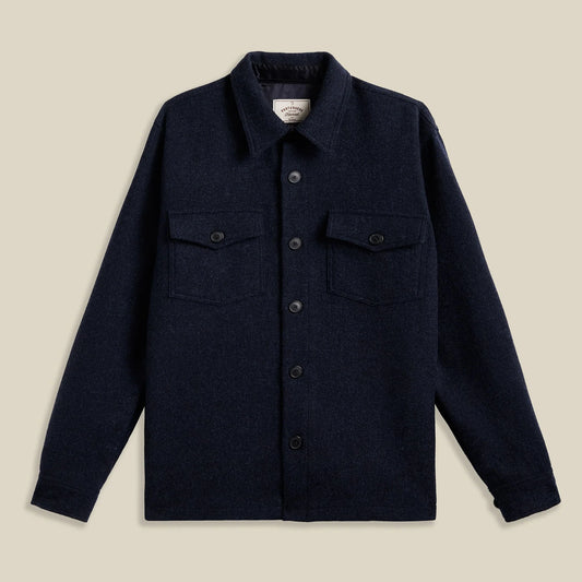 Wool Field Overshirt - Navy