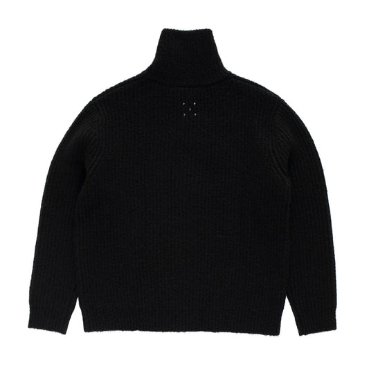 Knitted Full Zip - Black