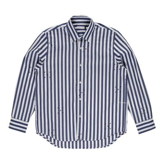 Logos Stripe Shirt - Navy / White