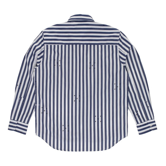 Logos Stripe Shirt - Navy / White