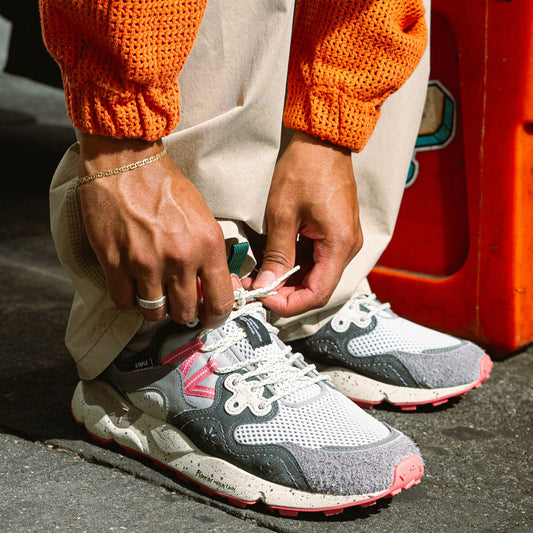 Flower Mountain x STAPLE Yamano 3 Uni - Suede/Mesh - Grey-Anthracite-Rose