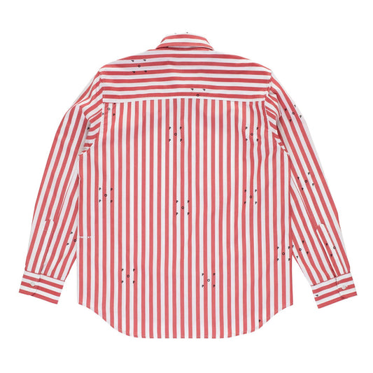 Logos Stripe Shirt - Earth Red / White