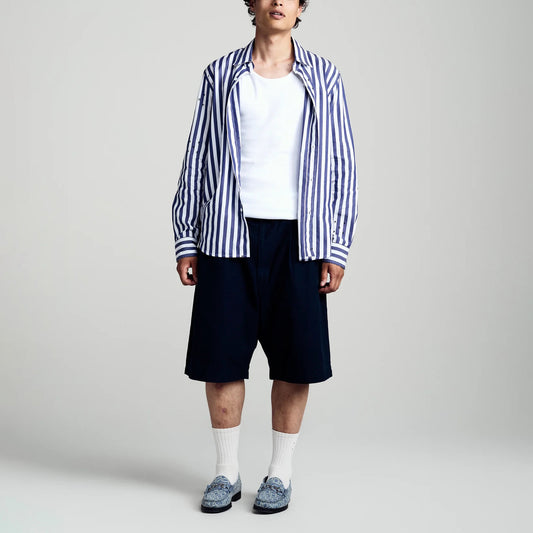 Logos Stripe Shirt - Navy / White