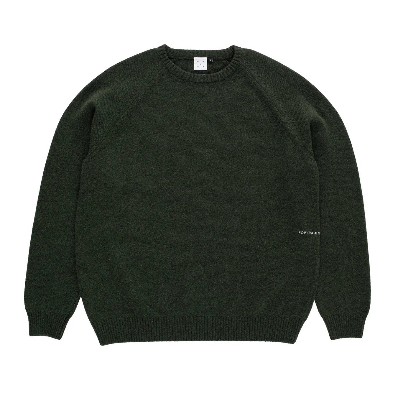 Knitted Elbow Crewneck - Duffel Green