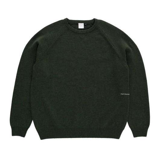 Knitted Elbow Crewneck - Duffel Green