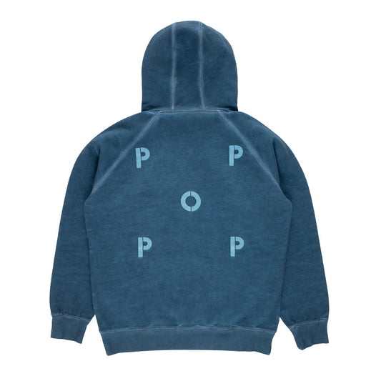 Stencil Logo Hooded Sweat - Navy