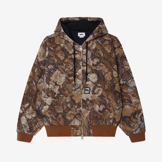 Glen Zip Up Jacket - Fence Camo Multi