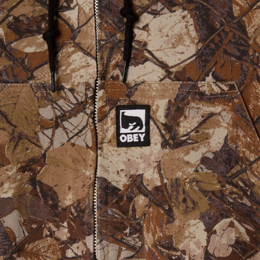 Glen Zip Up Jacket - Fence Camo Multi