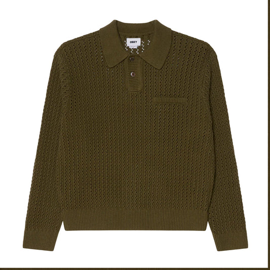 Duane Polo Sweater - Tea Leaf