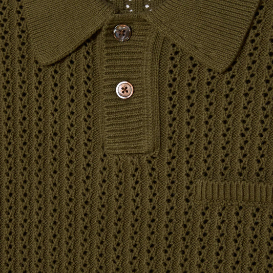 Duane Polo Sweater - Tea Leaf