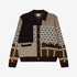 Obey Patchwork Cardigan - Brown Multi