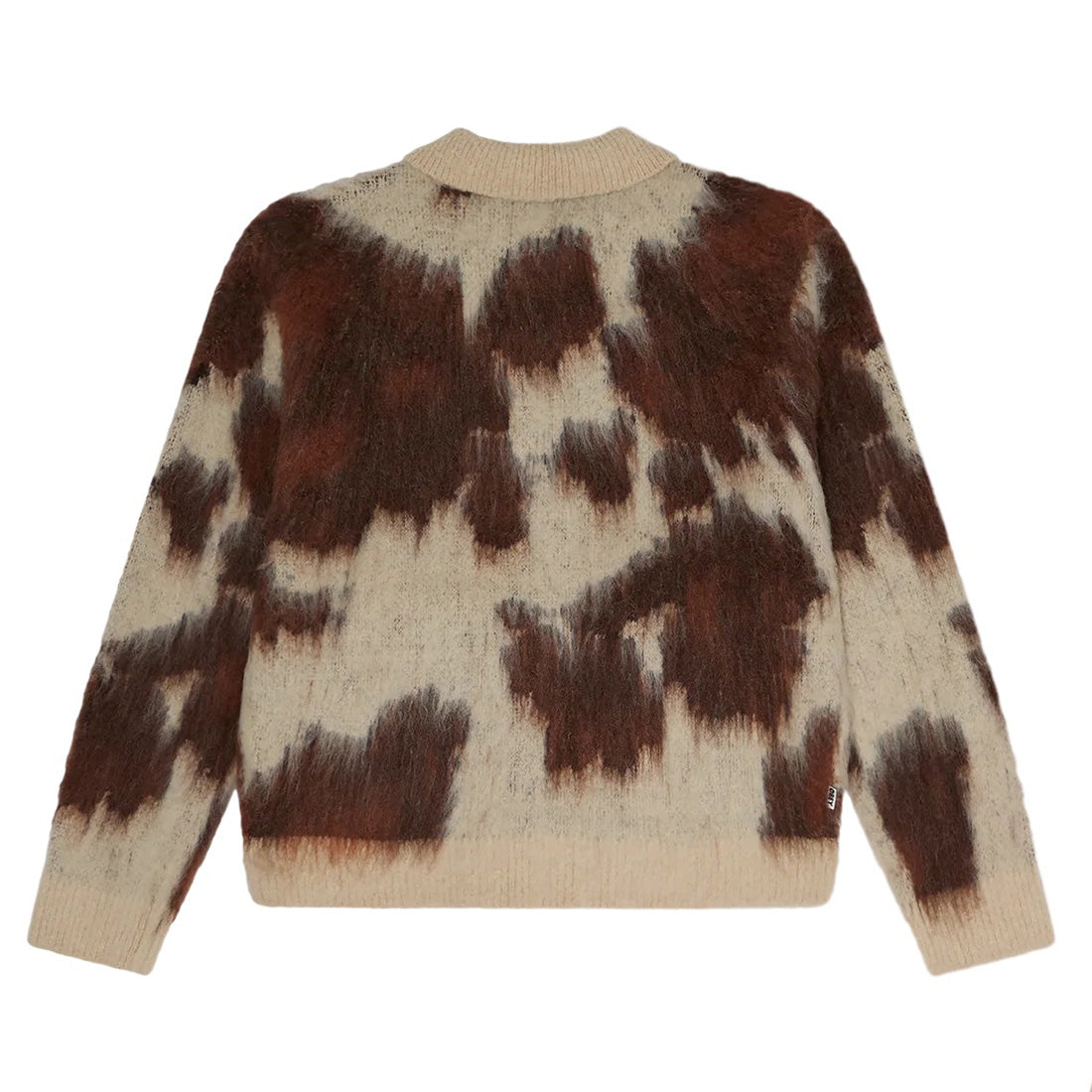 Cow Pattern Zip Sweater - Cow Multi