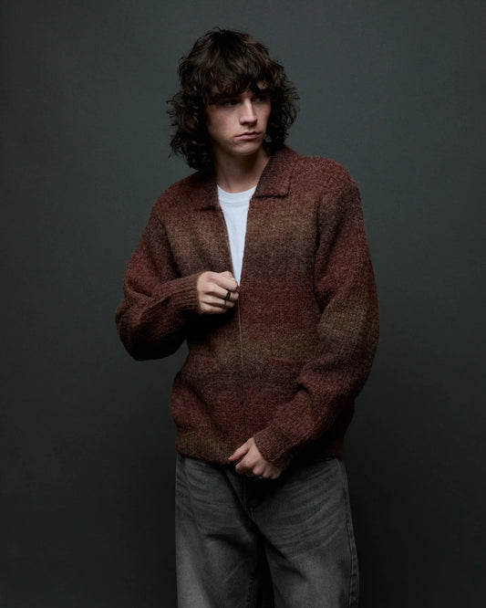 Anton Gradient Cardigan - Brown Multi
