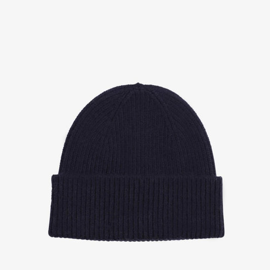 Merino Wool Beanie - Navy Blue