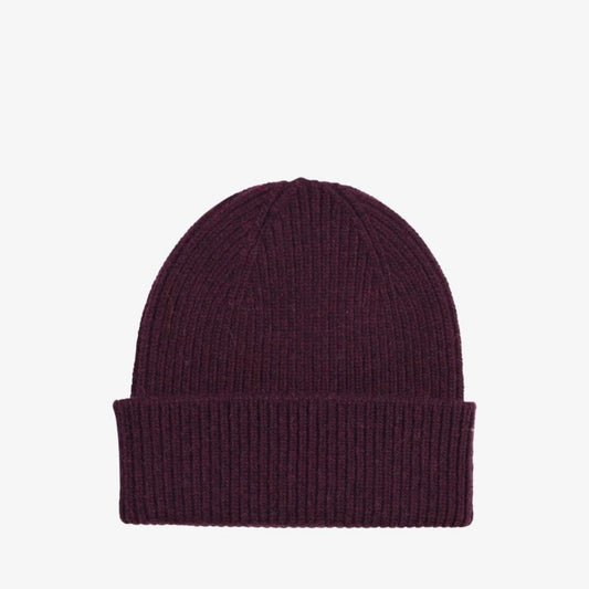 Merino Wool Beanie - Oxblood Red