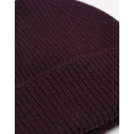 Merino Wool Beanie - Oxblood Red