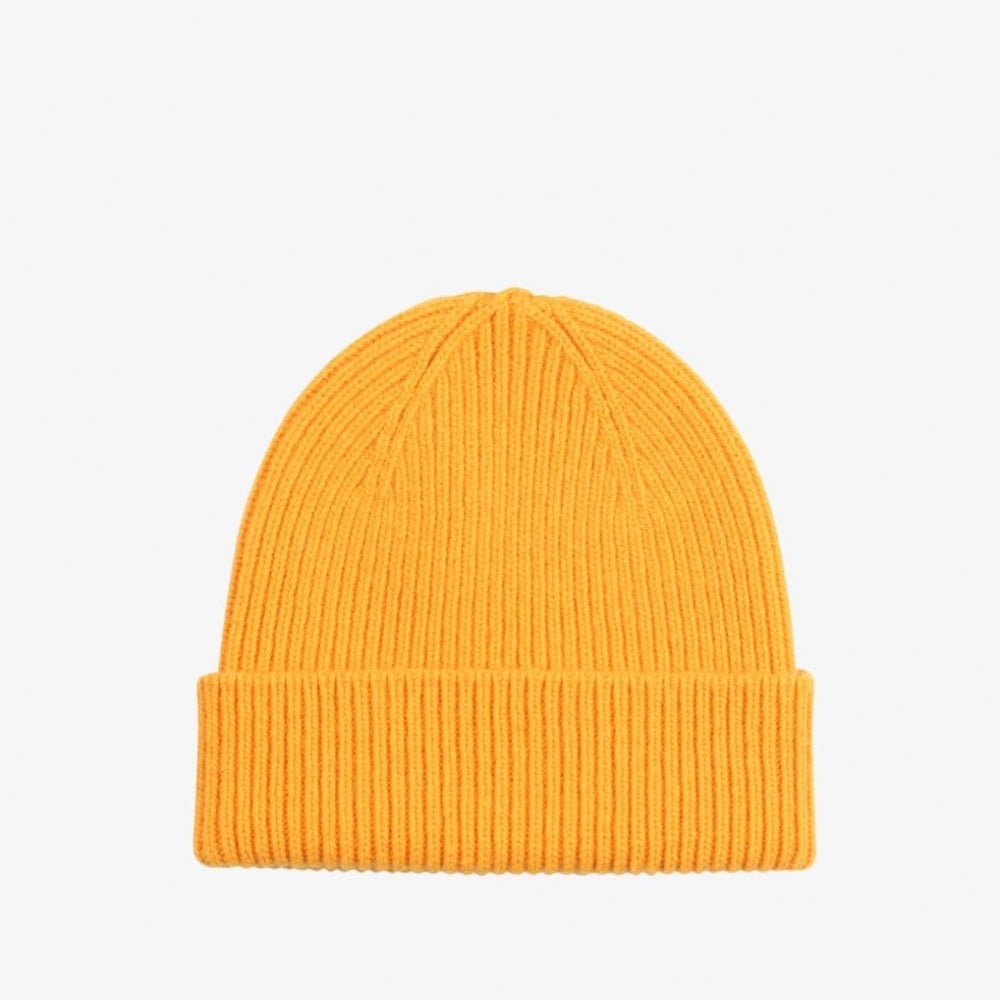 Merino Wool Beanie - Burned Yellow