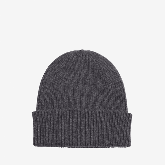 Merino Wool Beanie - Lava Grey