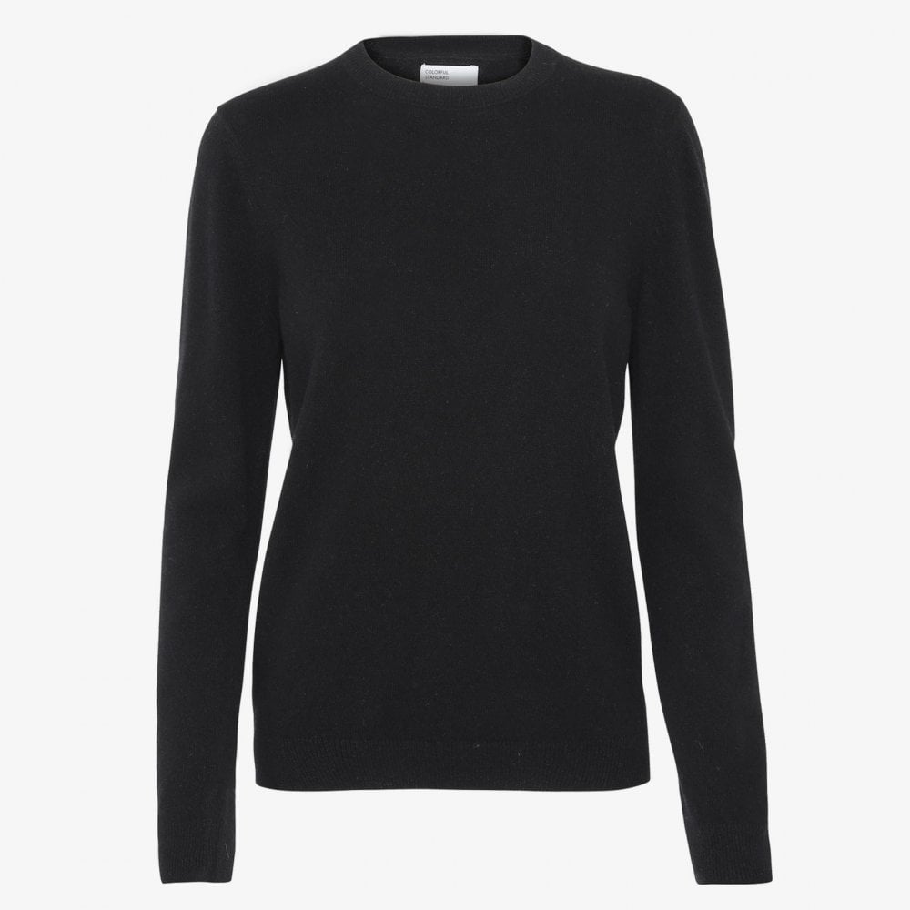 Women's Merino Wool Crew - Deep Black
