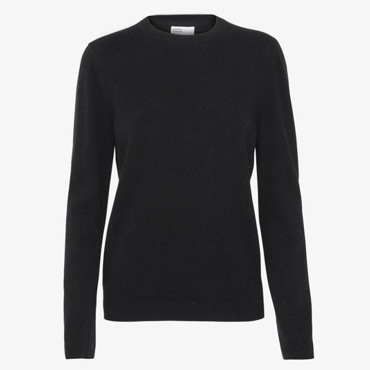 Women's Merino Wool Crew - Deep Black