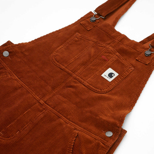 Womens W' Bib Overall Straight - 'Brookfield' Corduroy, - Brandy (rinsed)
