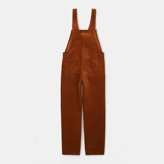 Womens W' Bib Overall Straight - 'Brookfield' Corduroy, - Brandy (rinsed)