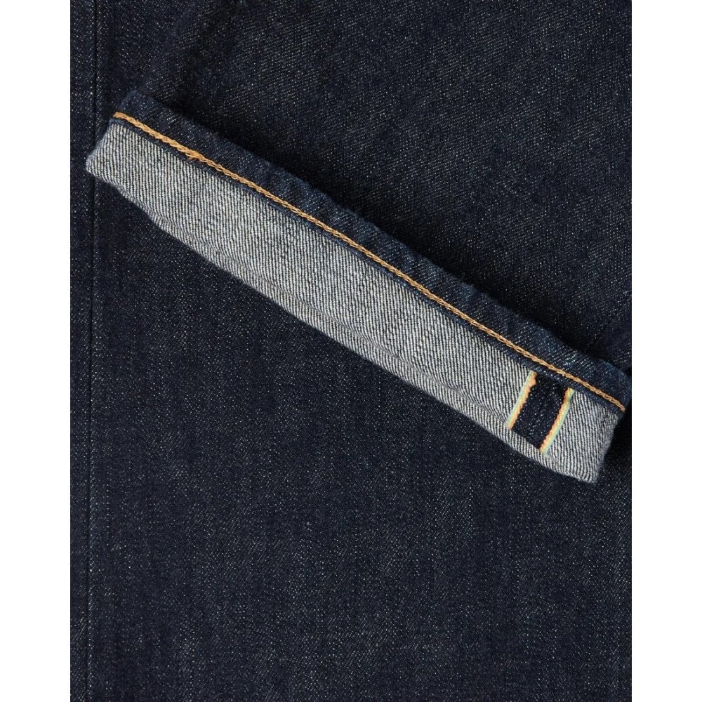 Loose Straight Jeans - Nihon Menpu Dark Pure Indigo Rainbow Selvage 13.5oz - Blue Rinsed