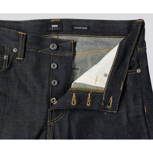 ED-39 Regular Loose Jeans Red Listed Selvage Denim - 14oz Unwashed