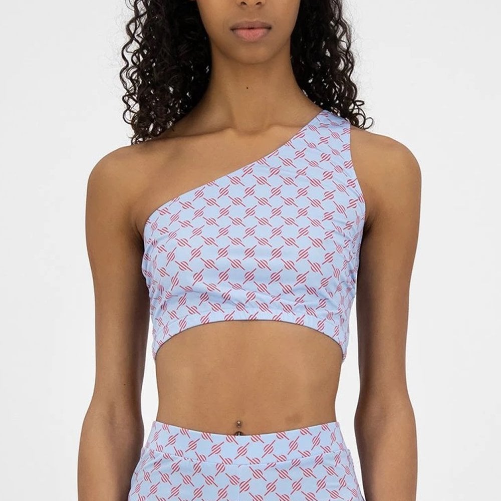 Keyonna Top Blue Red Monogram