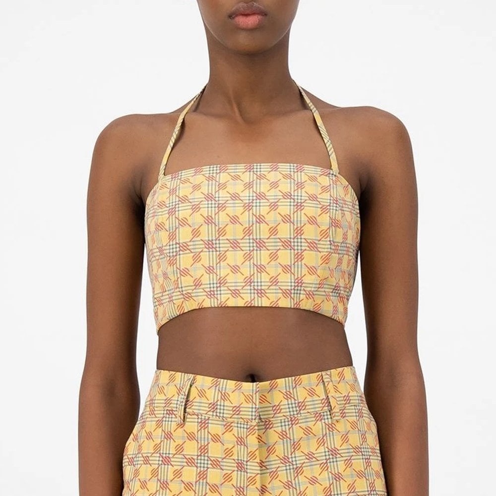 Krista Top Yellow Check
