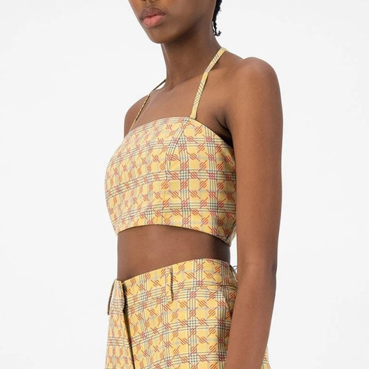 Krista Top Yellow Check