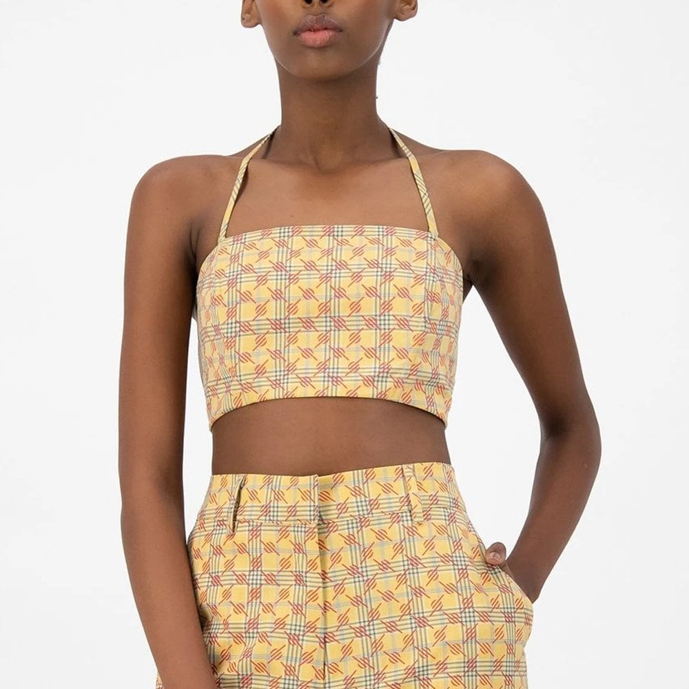Krista Top Yellow Check