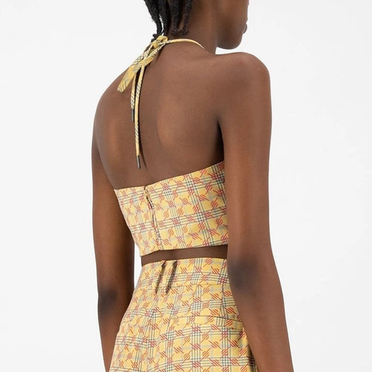 Krista Top Yellow Check