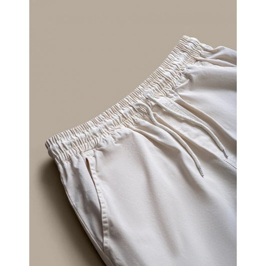 Organic Twill Shorts - Ivory White