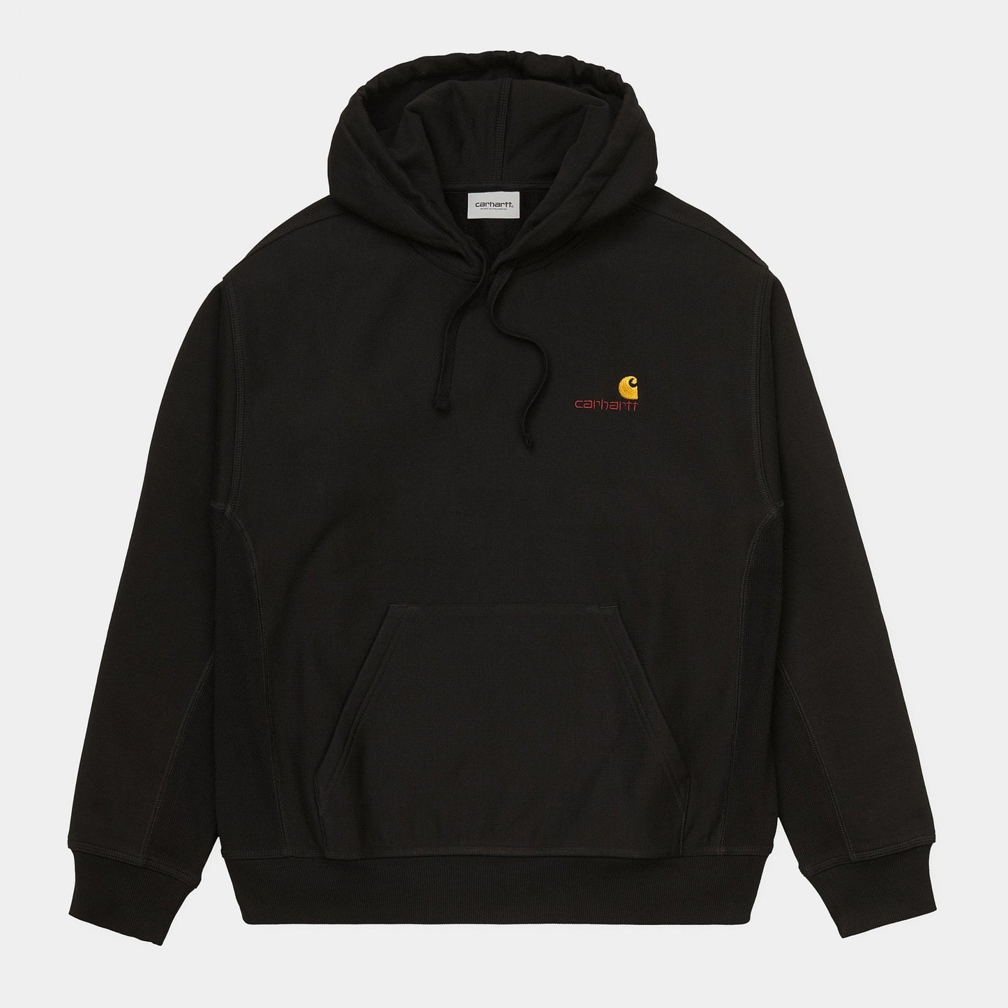 Hooded American Script Sweat Black