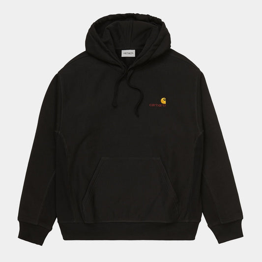 Hooded American Script Sweat Black