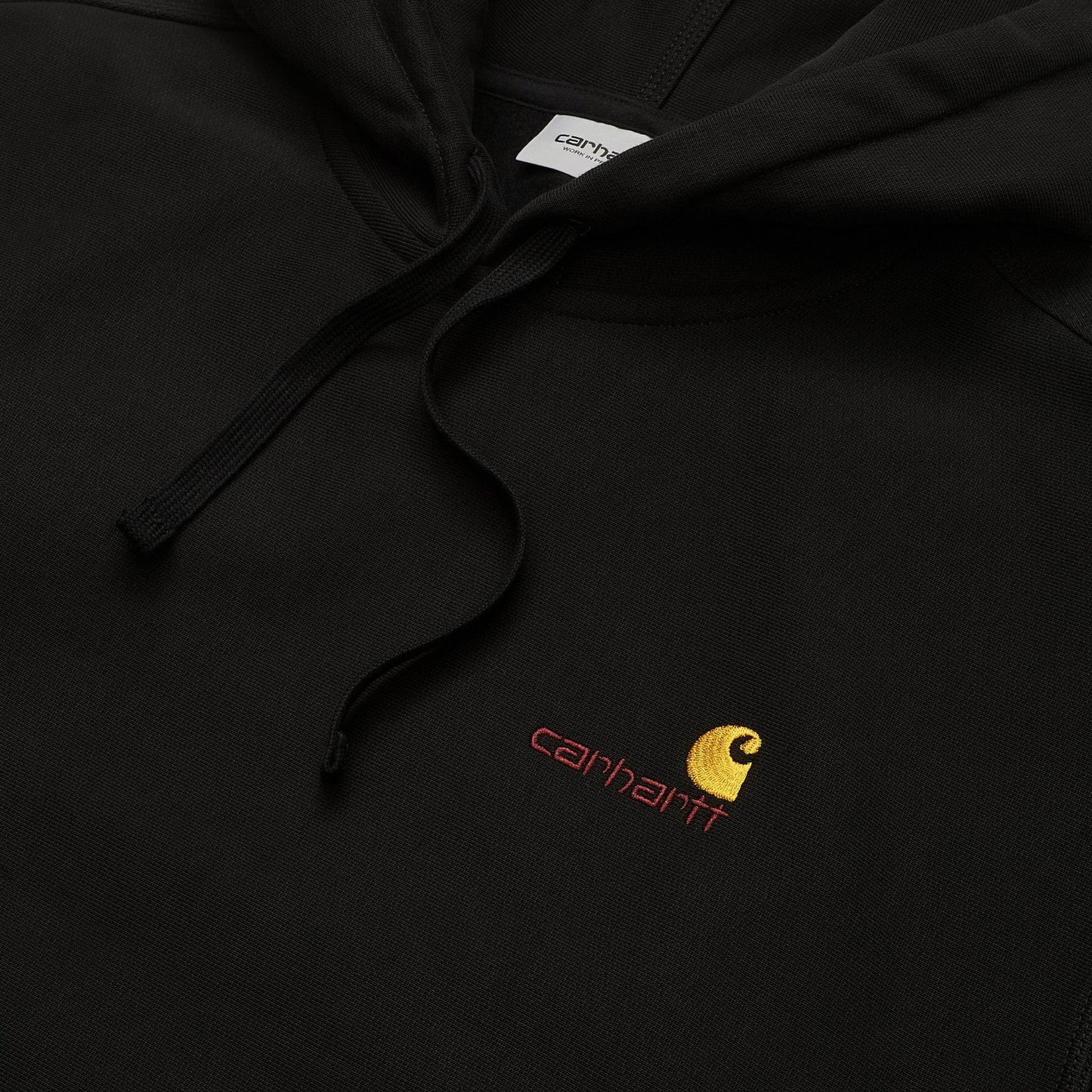 Hooded American Script Sweat Black