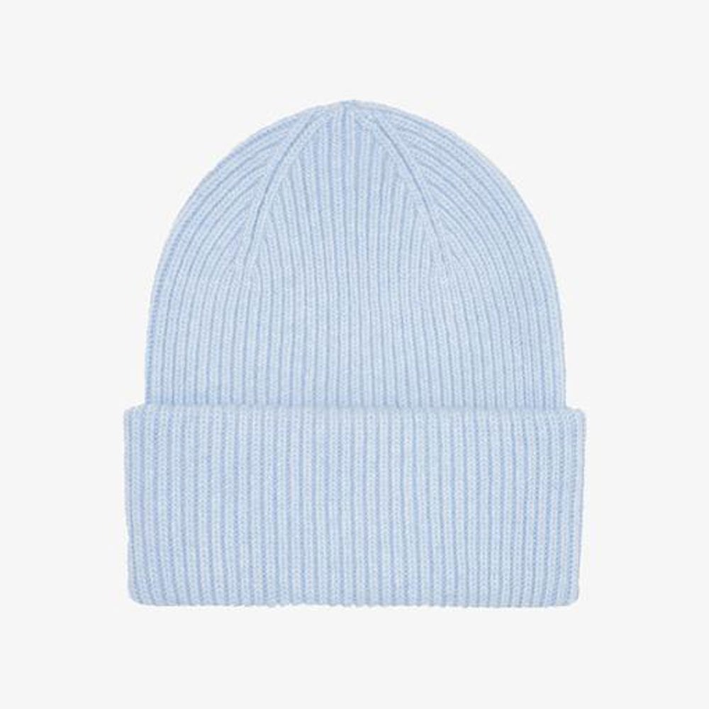 Merino Wool Beanie - Polar Blue