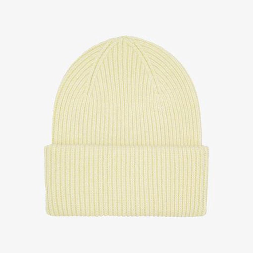 Merino Wool Beanie - Soft Yellow