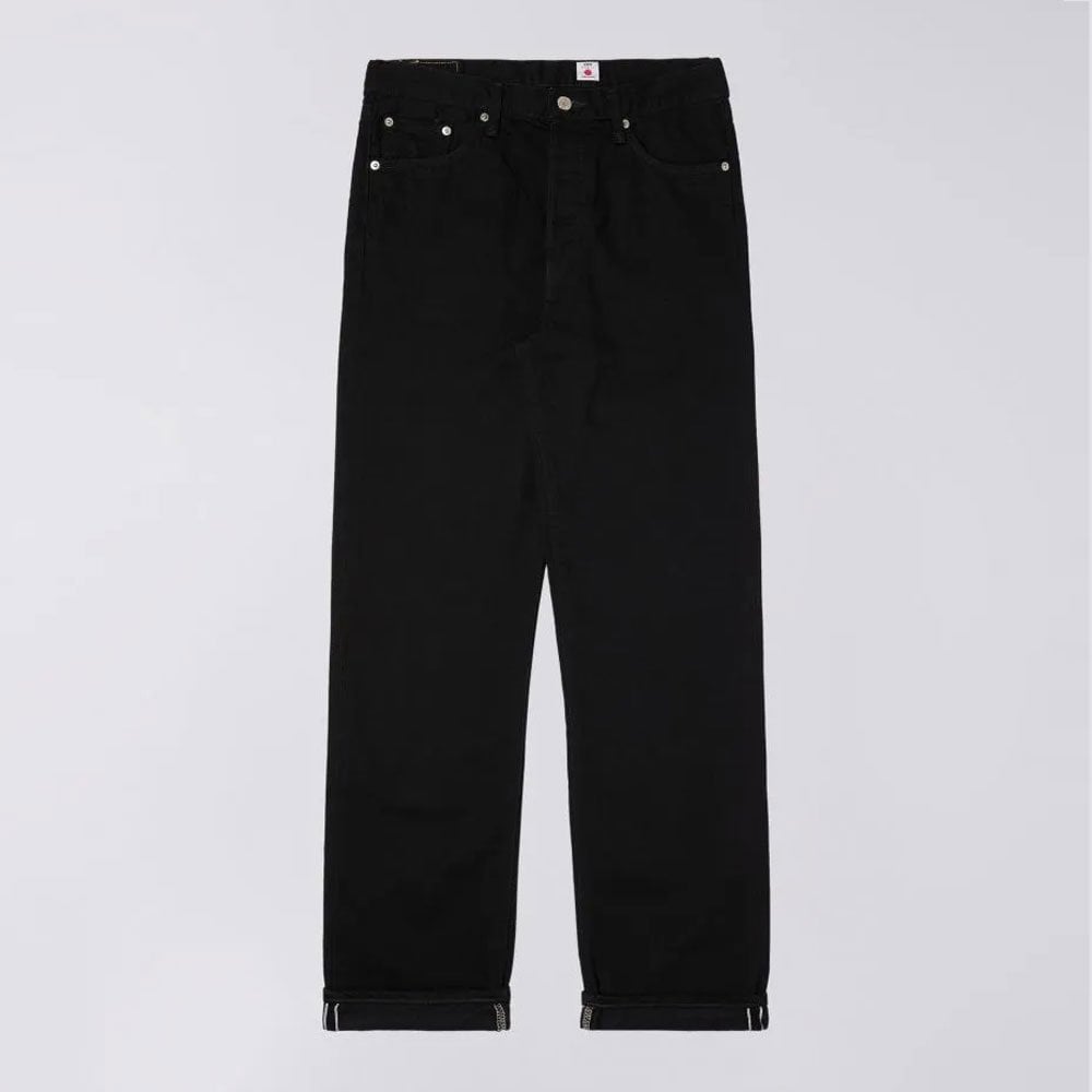 Loose Straight Jeans Kaihara Purple x White Selvage - 11oz Black Rinsed