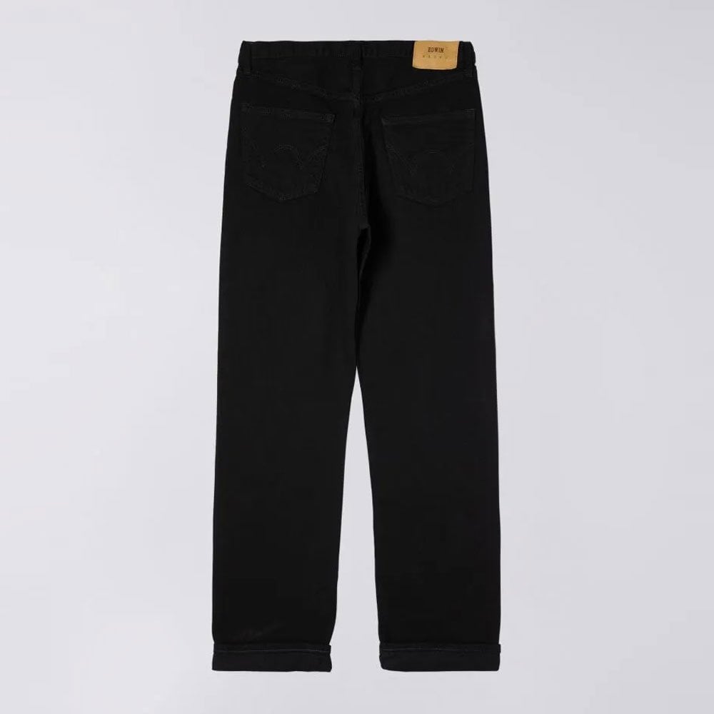 Loose Straight Jeans Kaihara Purple x White Selvage - 11oz Black Rinsed
